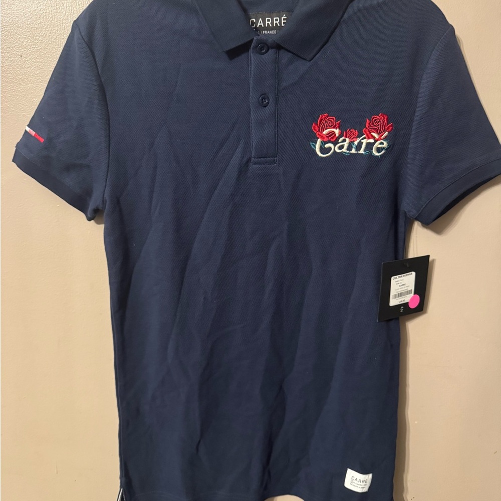 NWT Culture Kings Carré Navy Polo Shirt XS